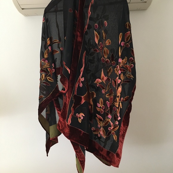 Duster cover velvet with bird motif one size - Picture 4 of 11